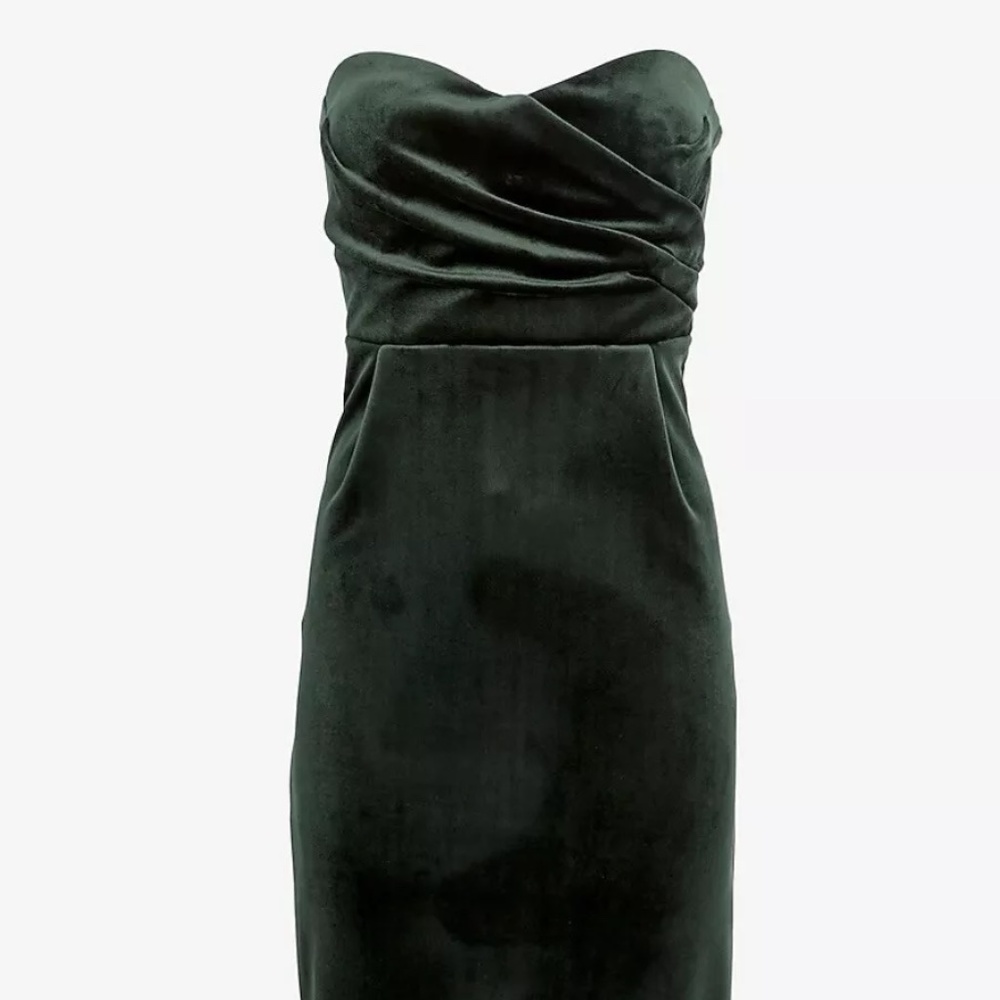 Express Velvet Sweetheart Strapless Midi